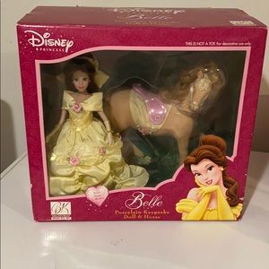Disney Princess Belle Porcelain  Doll /Horse